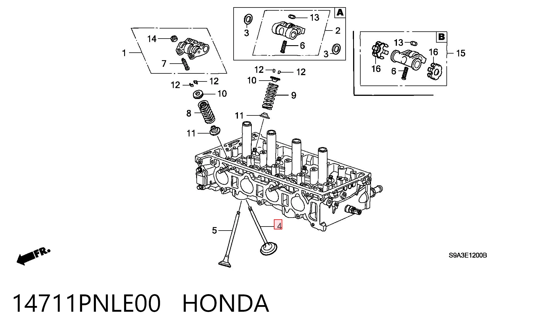 14711PNLE00 Honda Клапан впускний