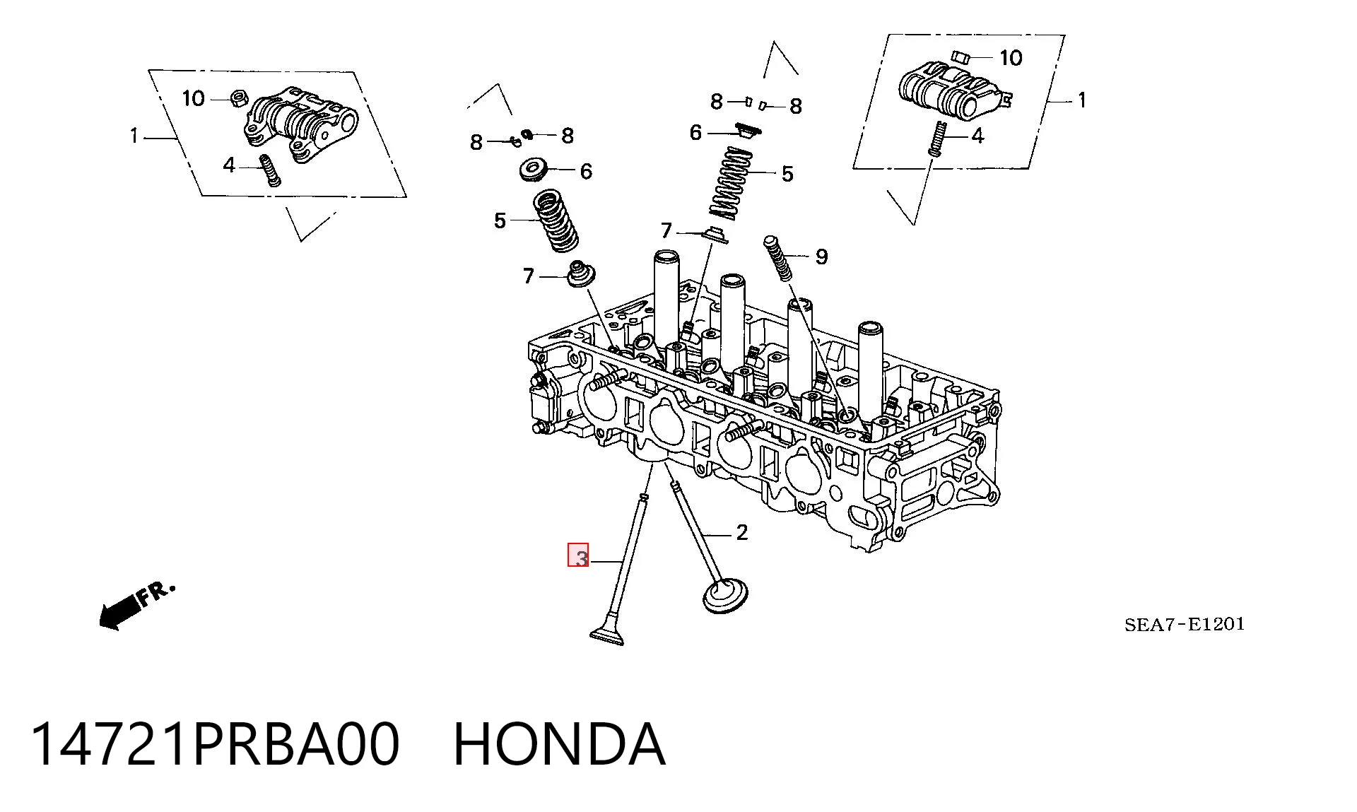 14721PRBA00 Honda Клапан випускний