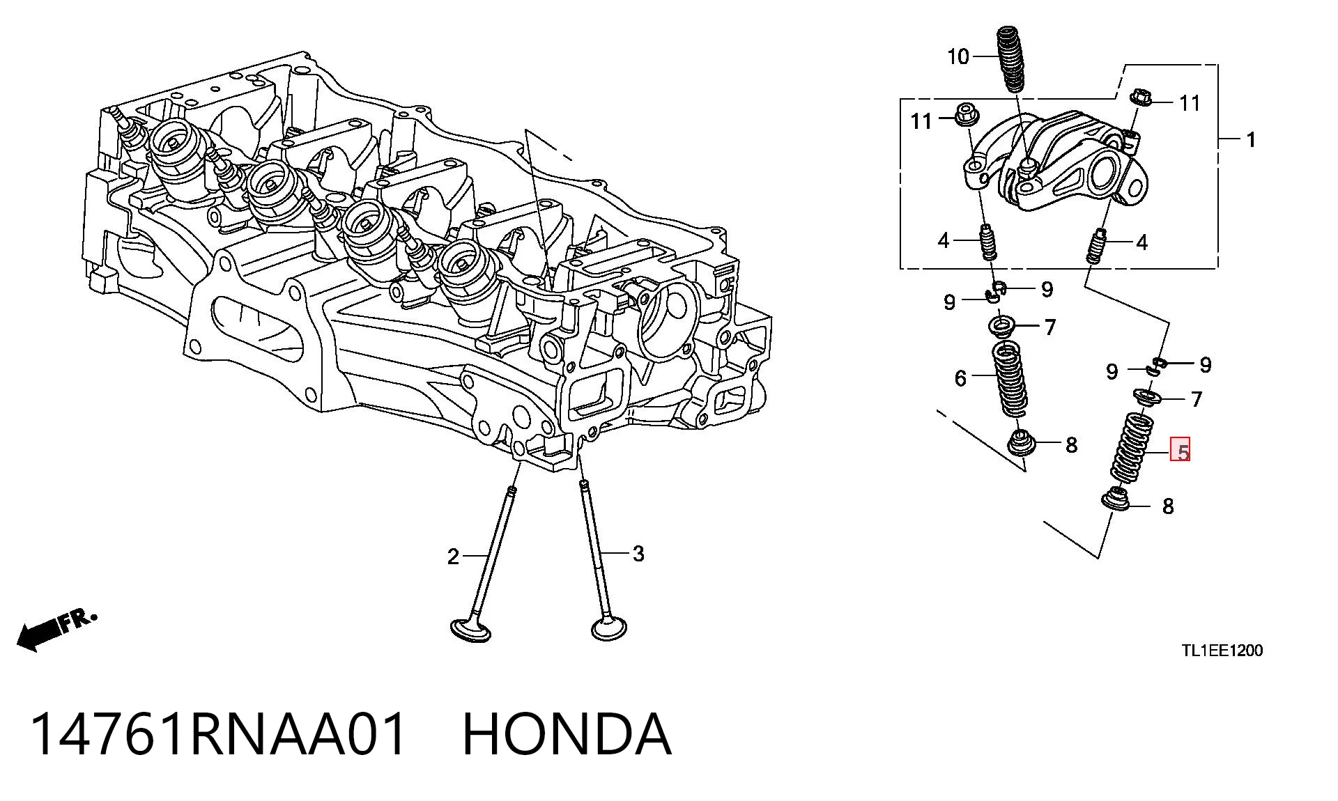 14761RNAA01 Honda 