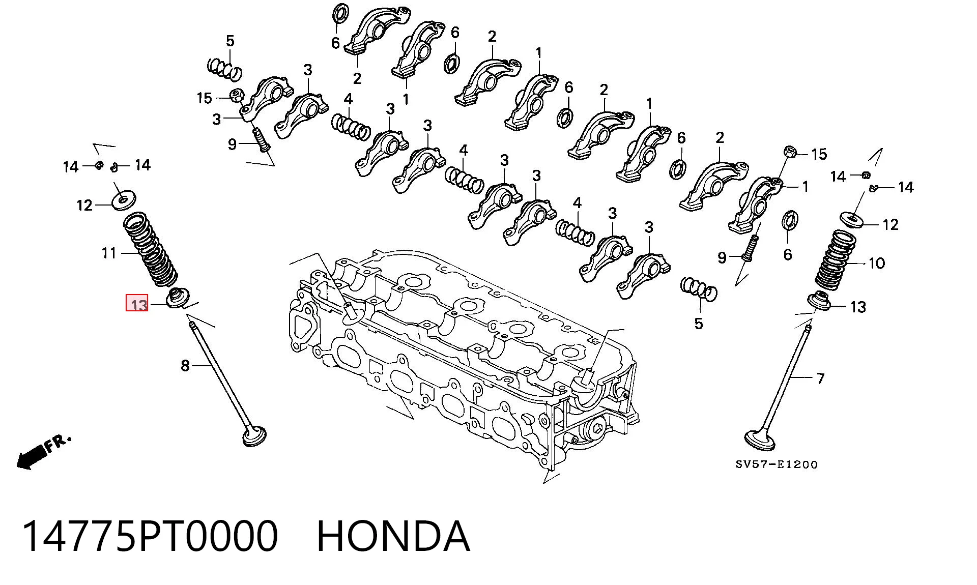 14775PT0000 Honda Тарілка пружини клапана