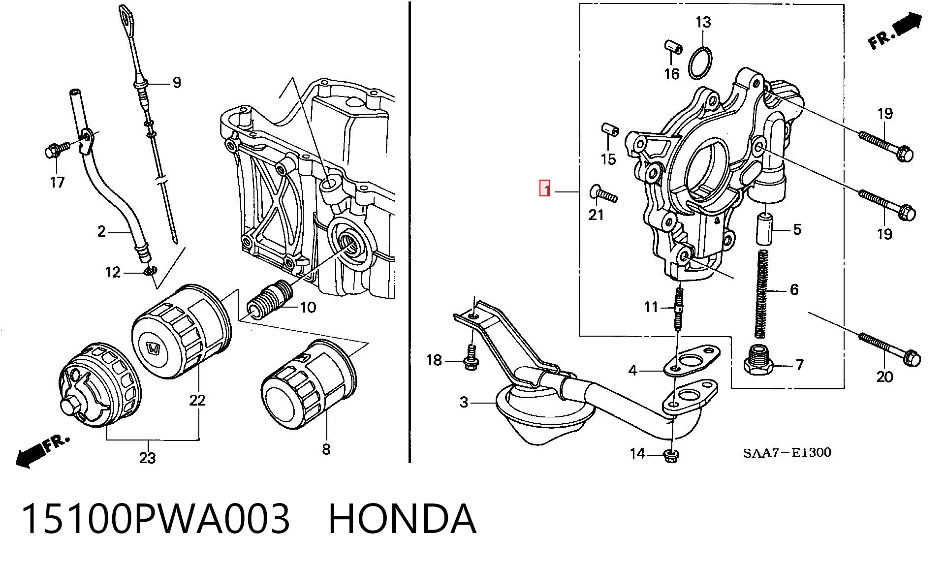 15100PWA003 Honda 