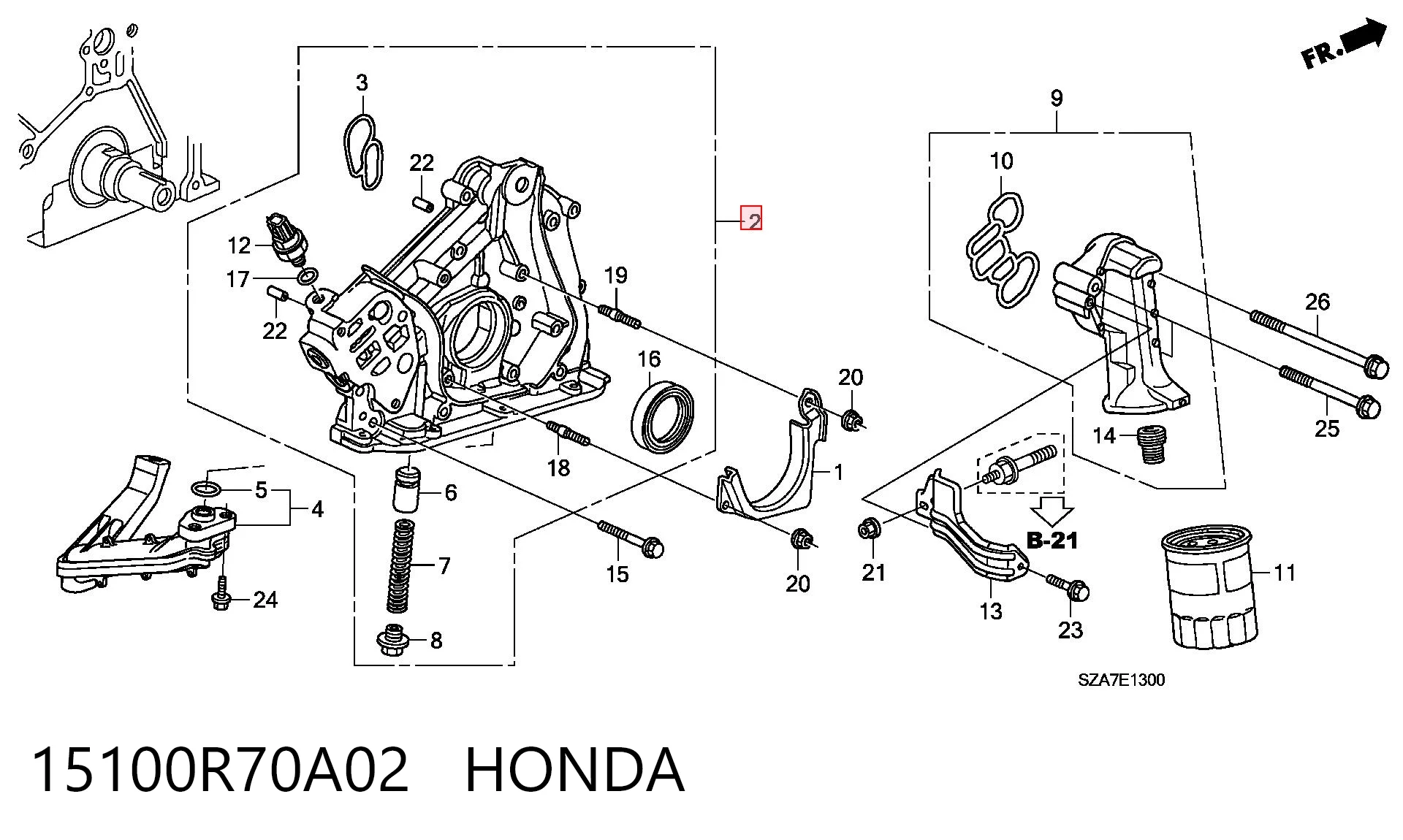 15100R70A02 Honda 