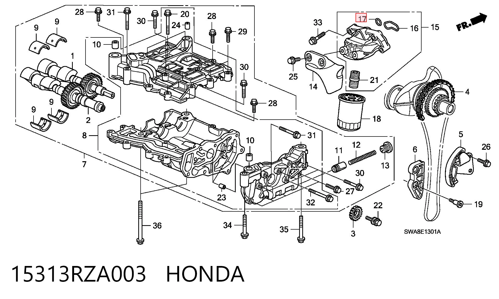 15313RZA003 Honda 
