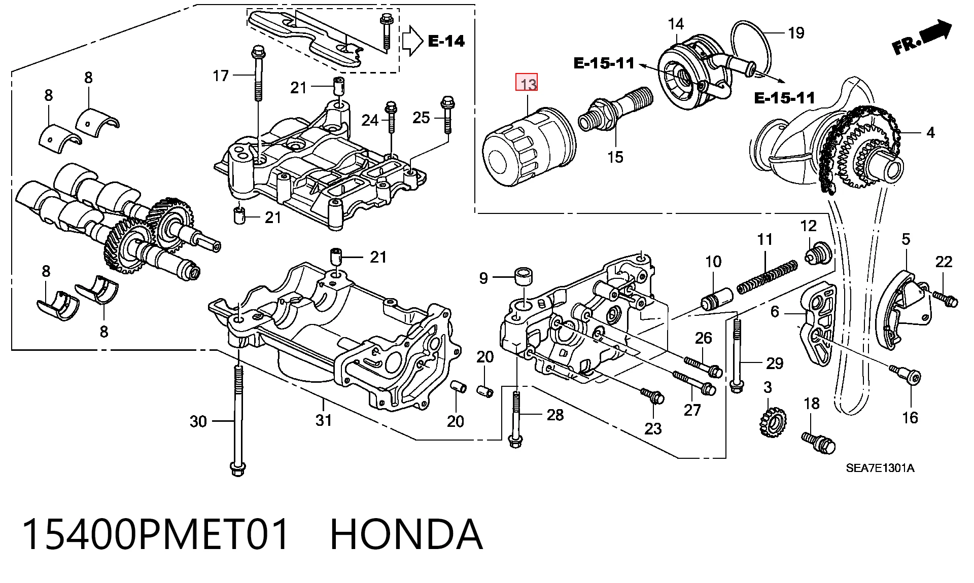 15400PMET01 Honda