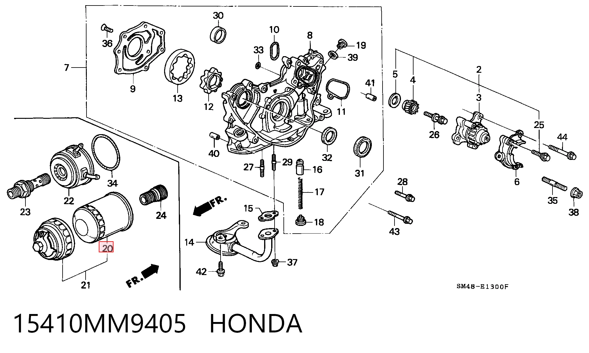 15410MM9405 Honda Фільтр масла