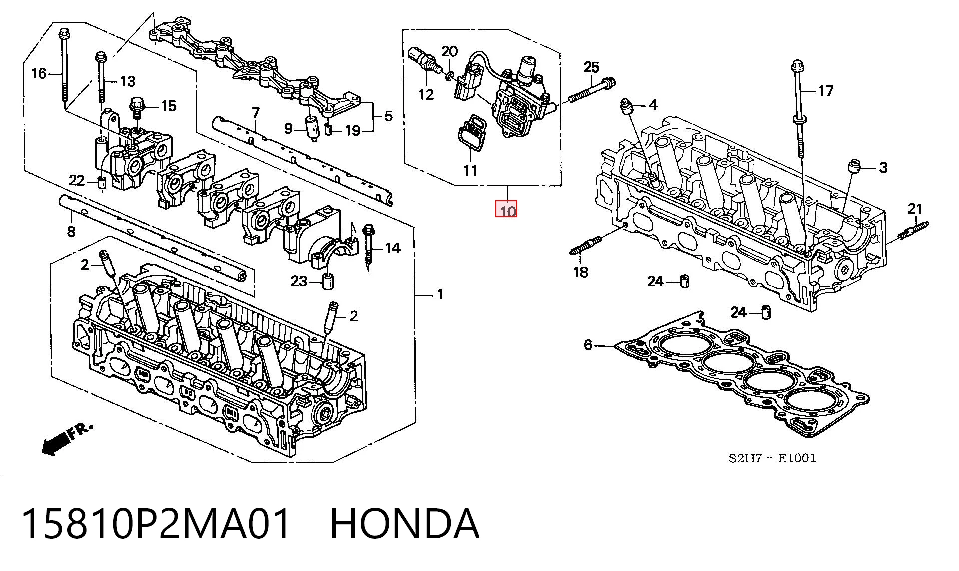 15810P2MA01 Honda Клапан електромагнітний положення розподільного