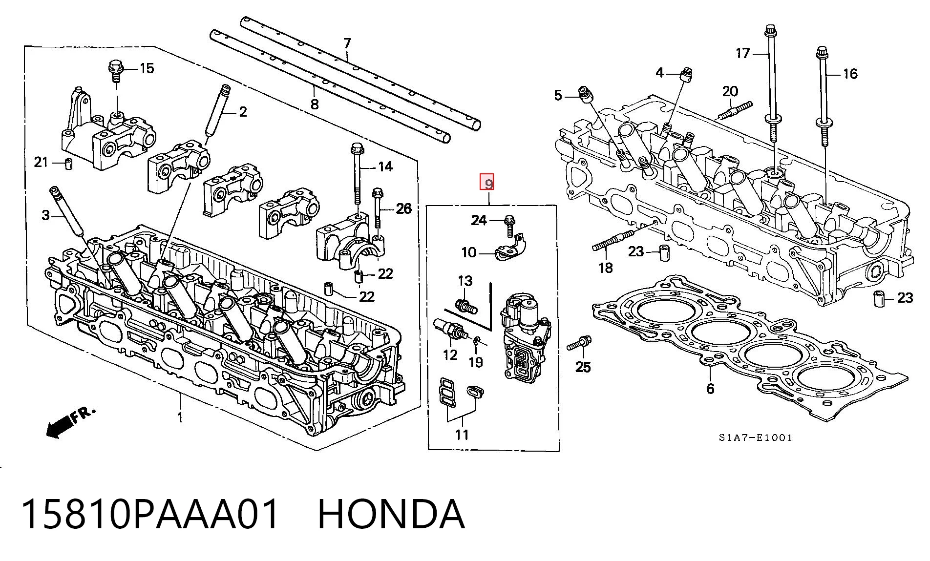 15810PAAA01 Honda Клапан електромагнітний положення розподільного