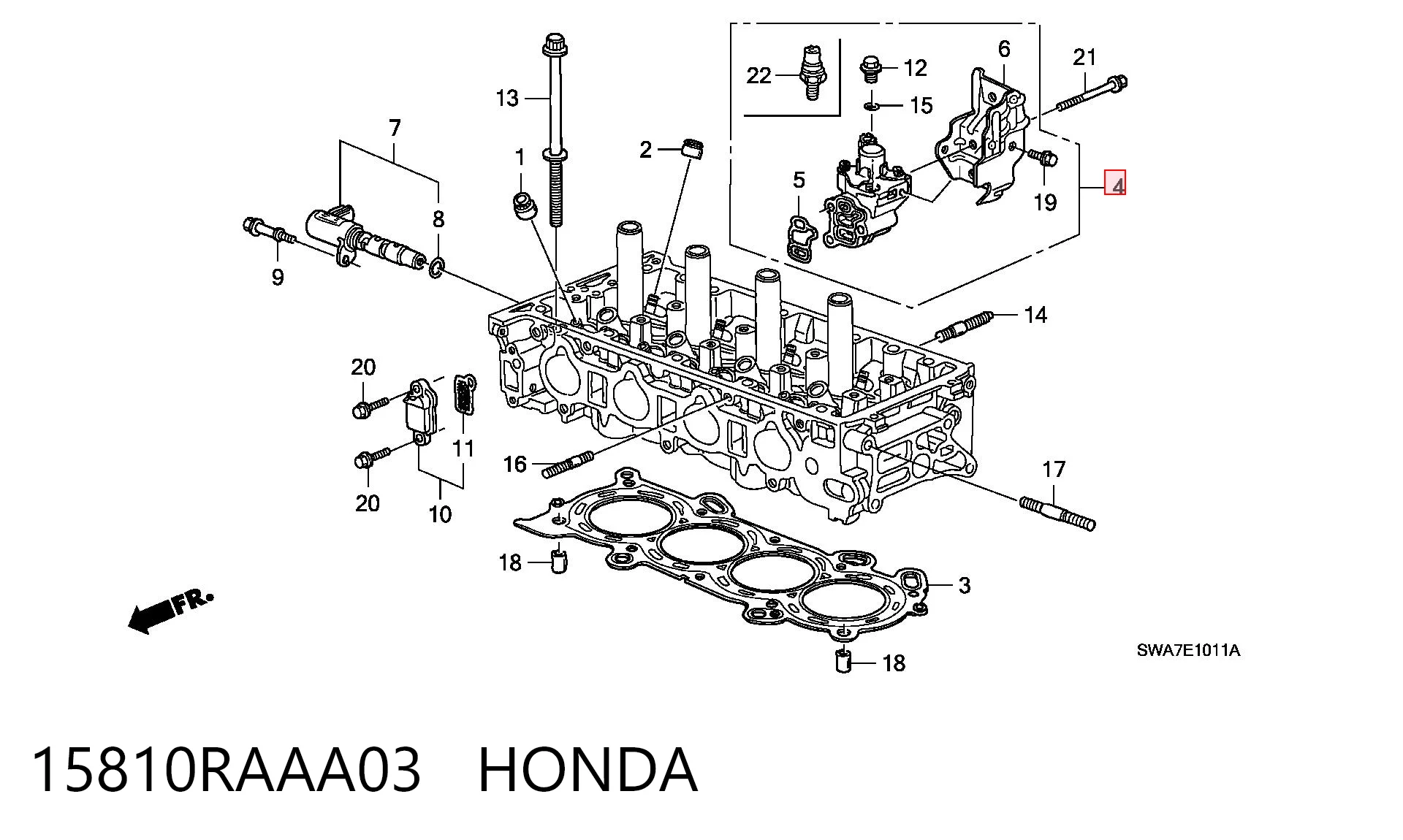 15810RAAA03 Honda Регулятор фаз газорозподілу