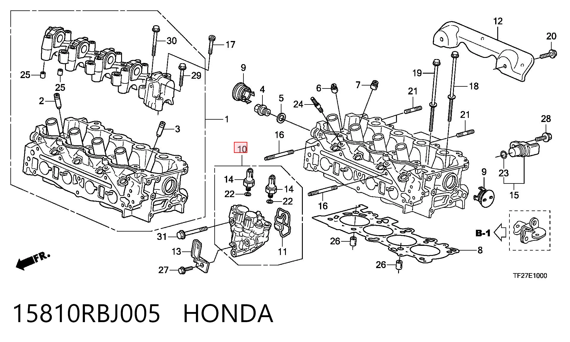 15810RBJ005 Honda 