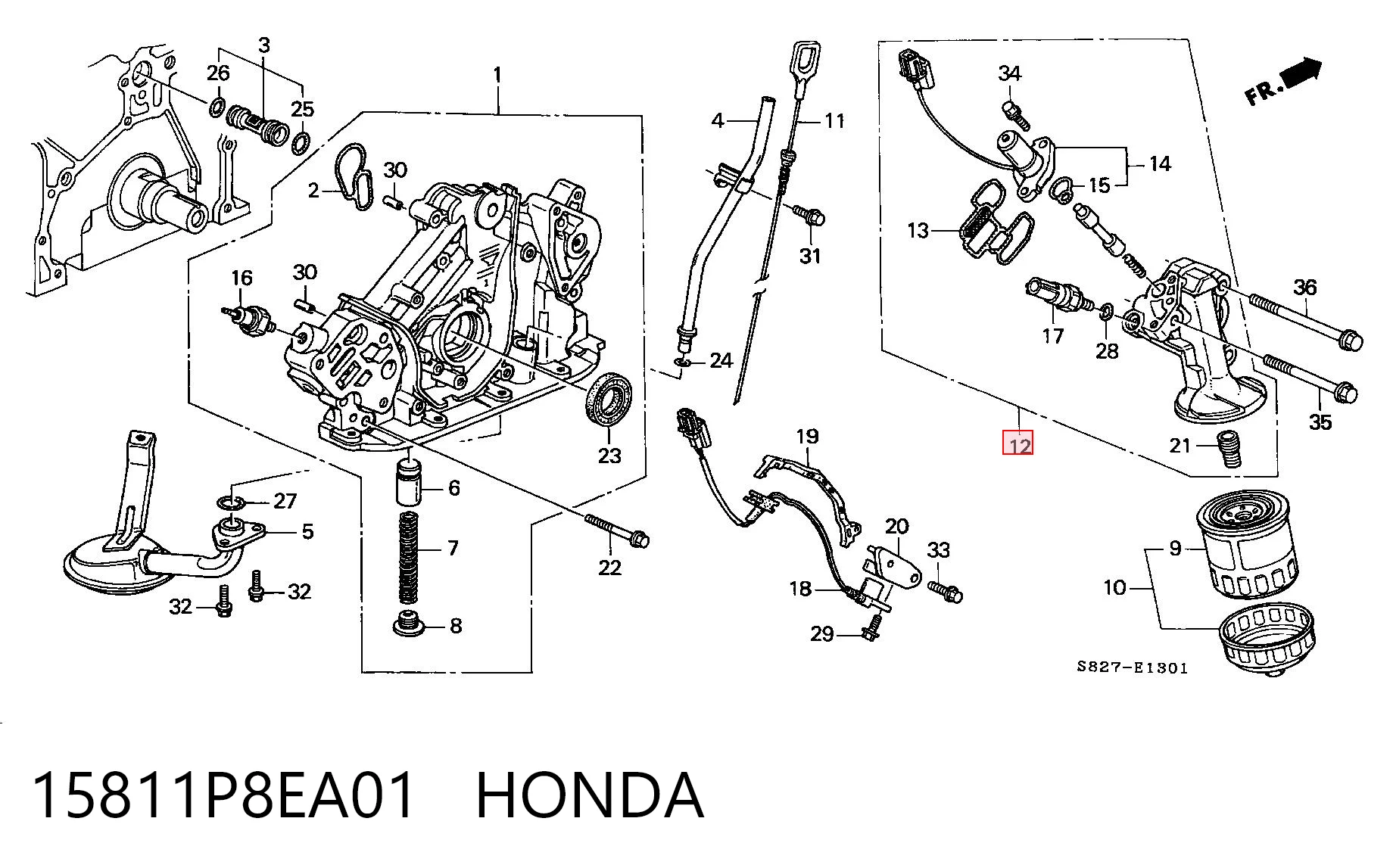 15811P8EA01 Honda 