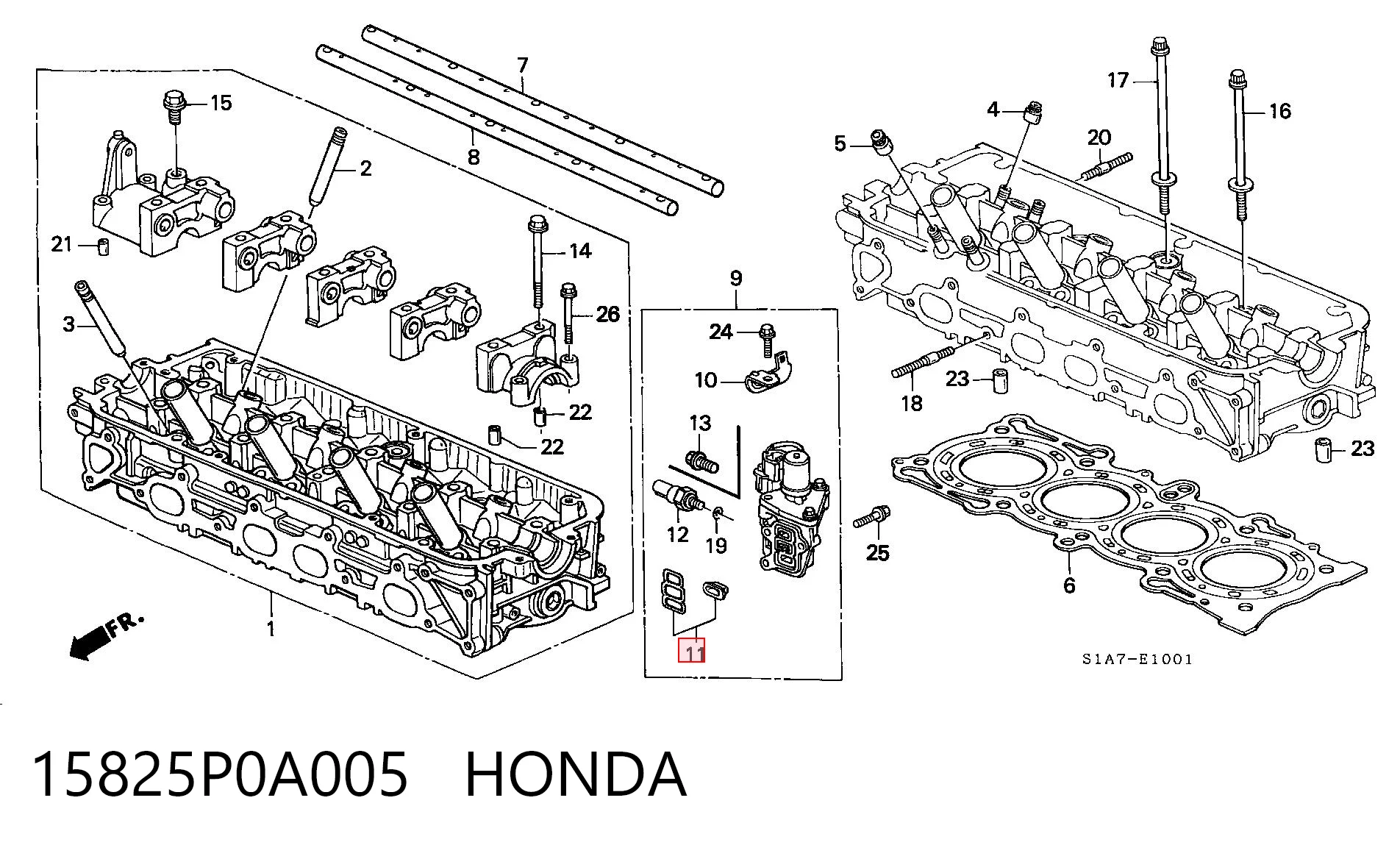 15825P0A005 Honda Прокладка регулятора фаз газорозподілу