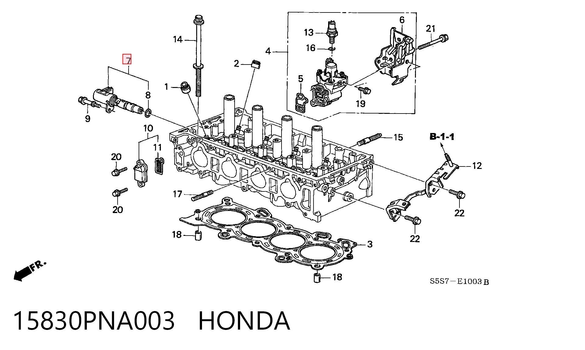 15830PNA003 Honda Клапан електромагнітний положення розподільного