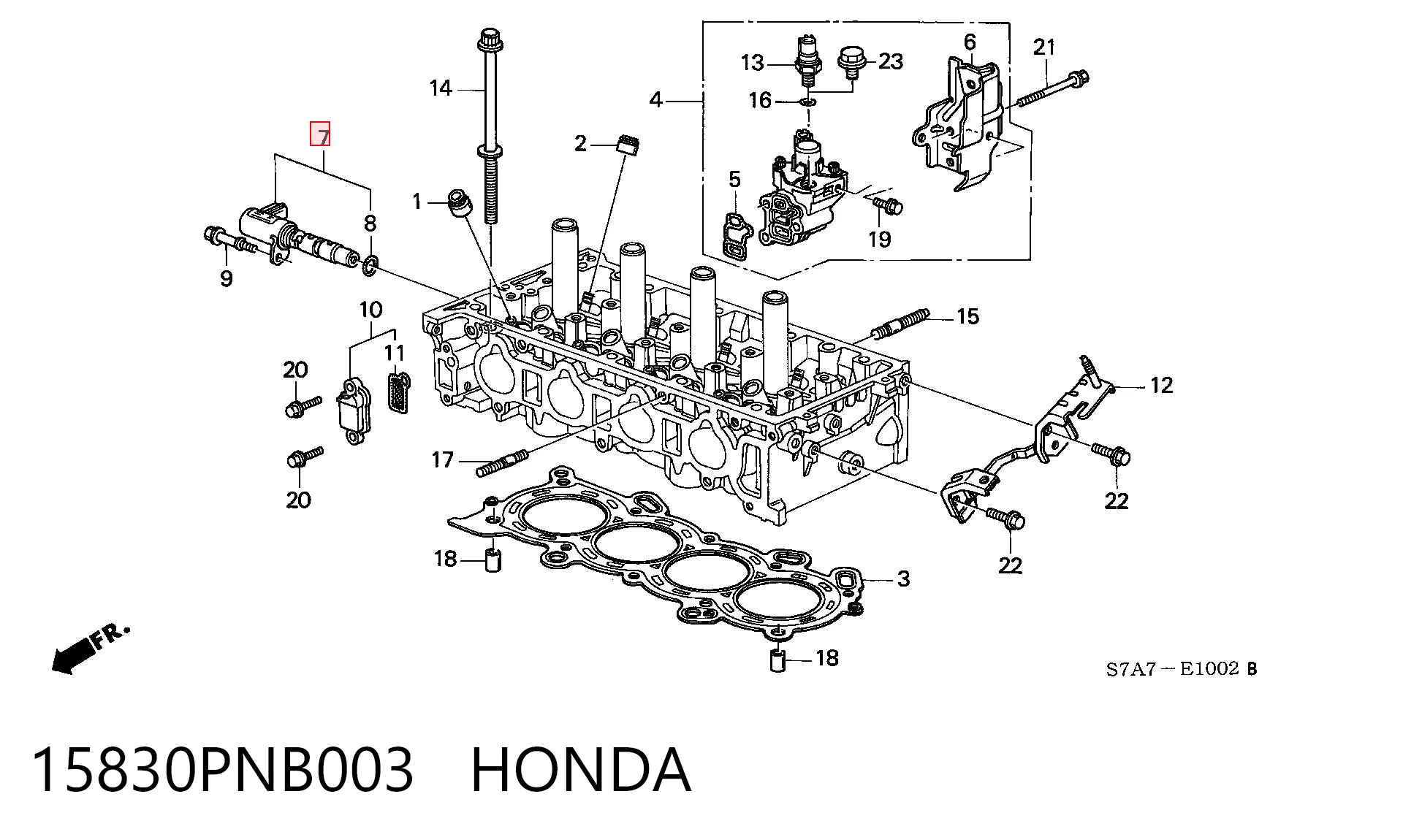 15830PNB003 Honda Клапан електромагнітний положення розподільного