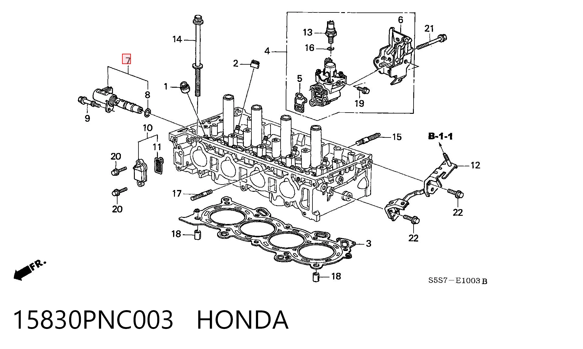15830PNC003 Honda Клапан електромагнітний положення розподільного
