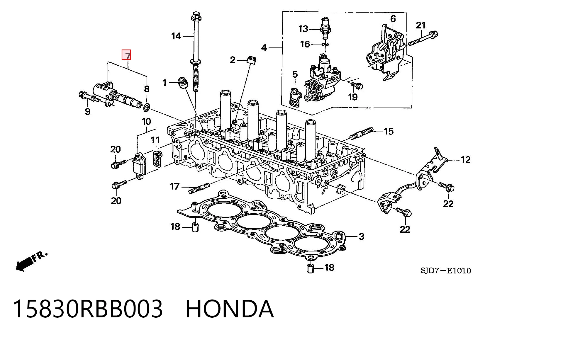 15830RBB003 Honda Клапан електромагнітний положення розподільного