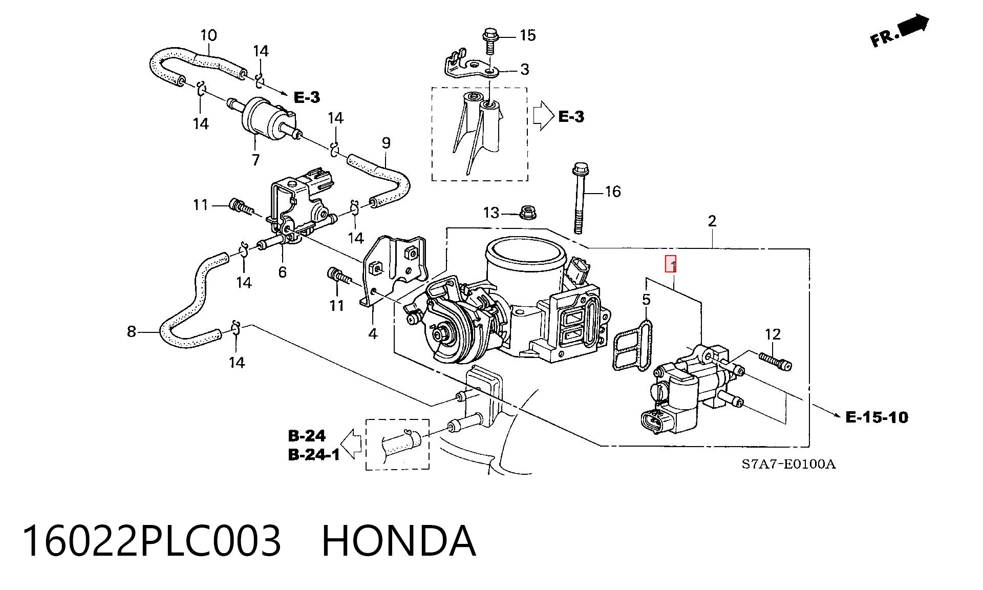 16022PLC003 Honda 