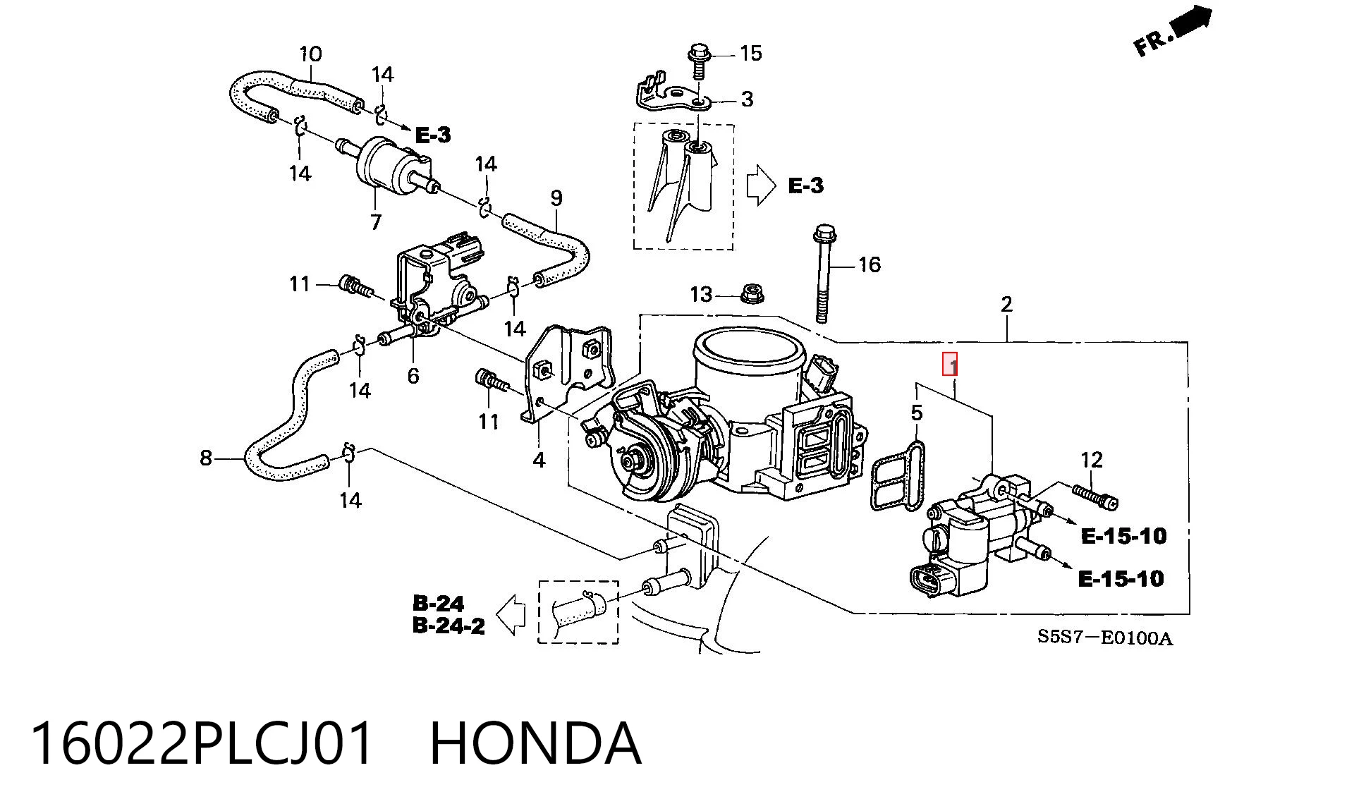 16022PLCJ01 Honda 