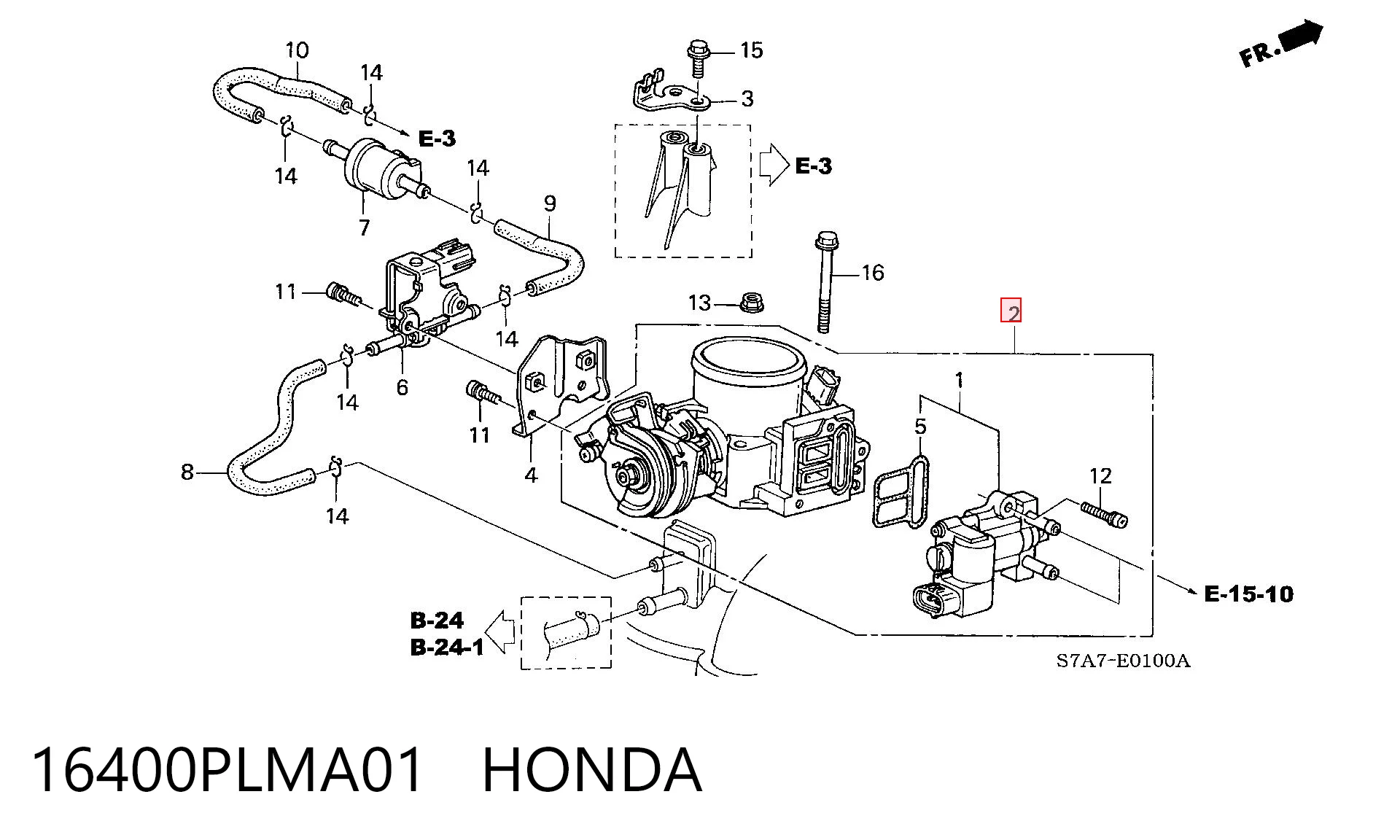 16400PLMA01 Honda 