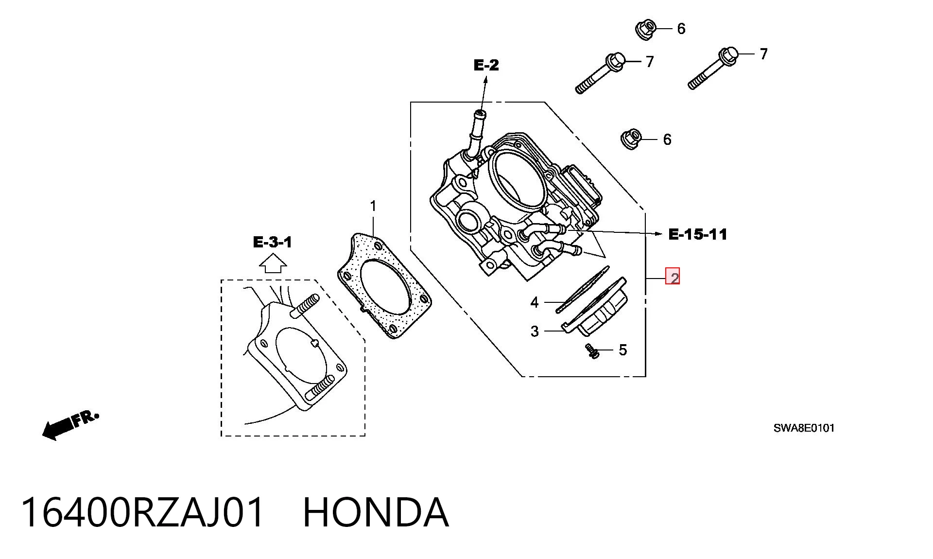 Блок дросельної заслінки Honda CR-V III позашляховик (RE) (2006 - 2011) ціна, від 102.01 USD