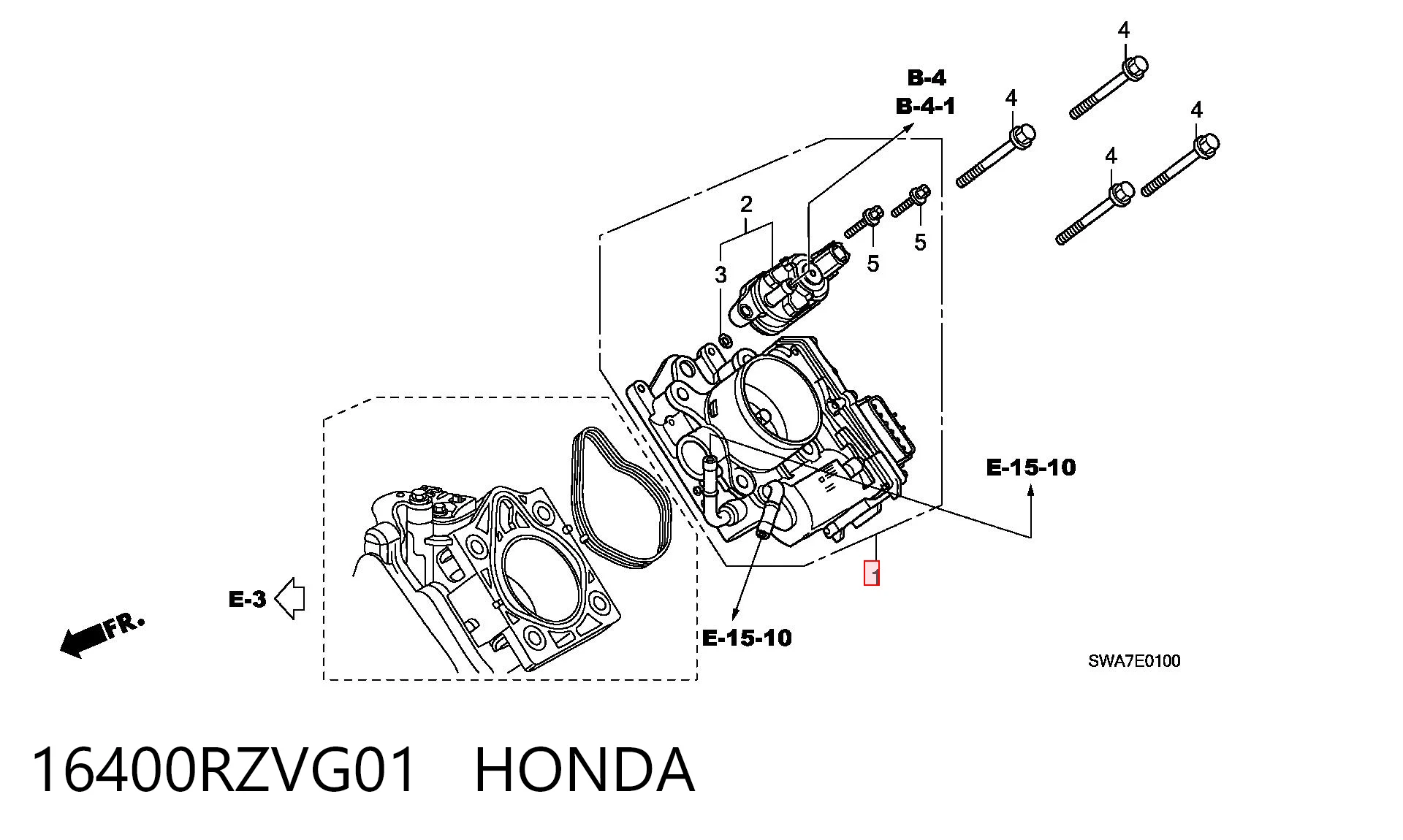 16400RZVG01 Honda 