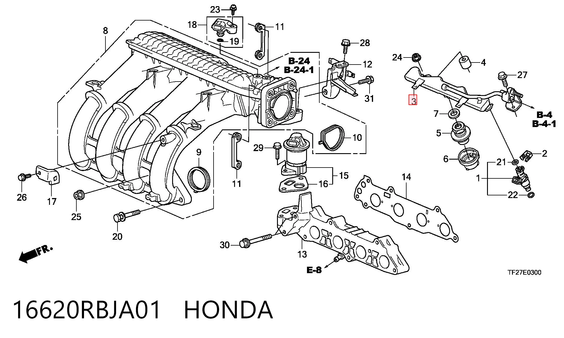 16620RBJA01 Honda 