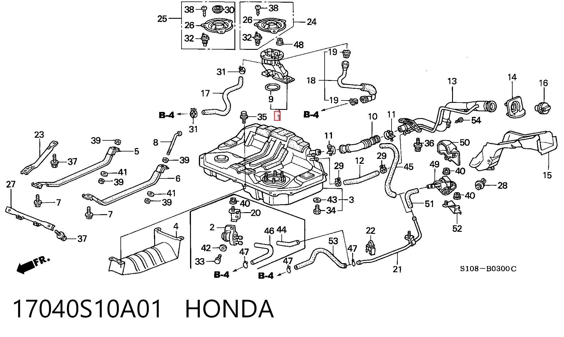 17040S10A01 Honda Елемент-турбінка паливного насоса