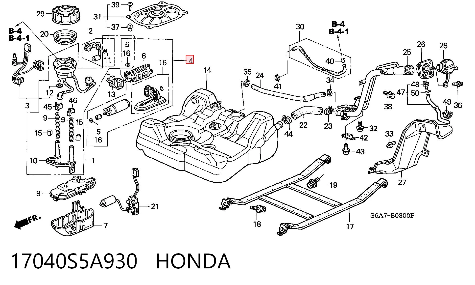 17040S5A930 Honda Електробензонасос