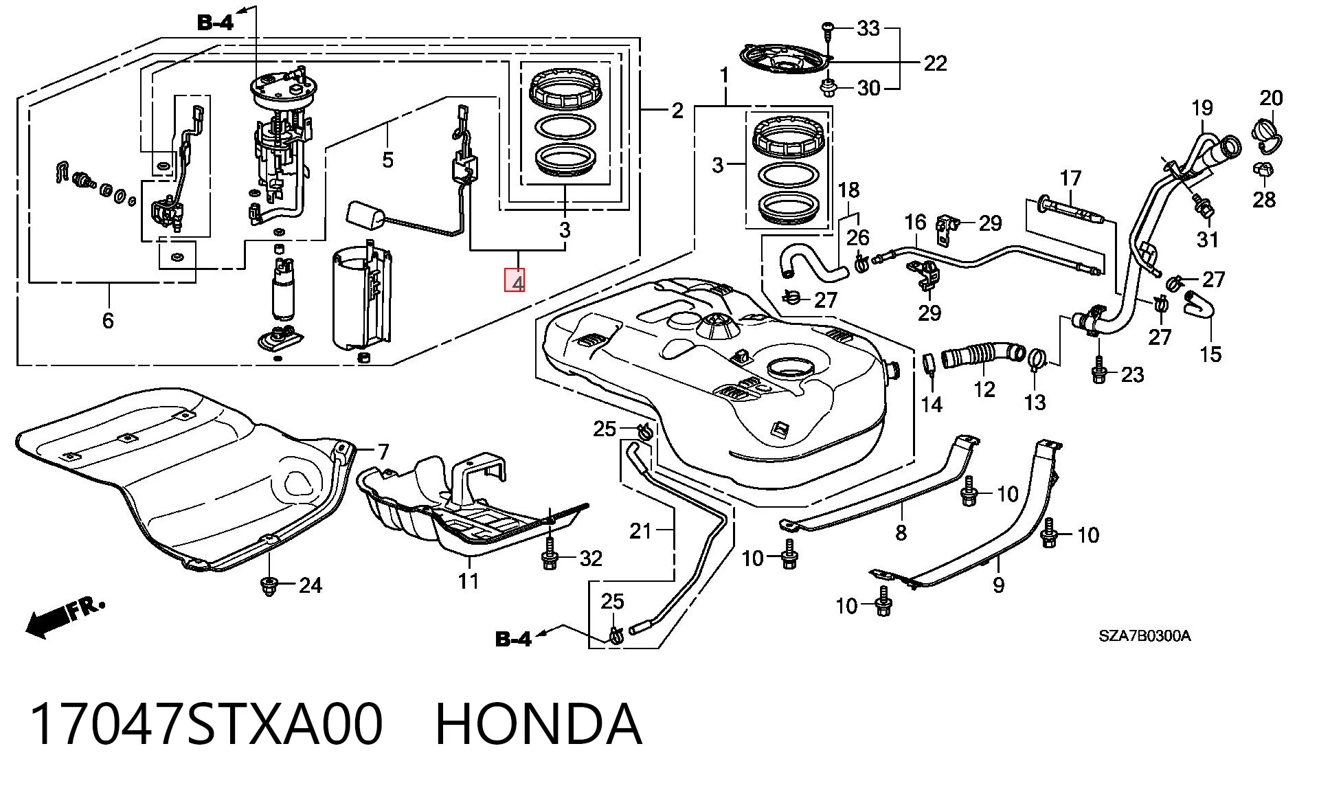 17047STXA00 Honda 