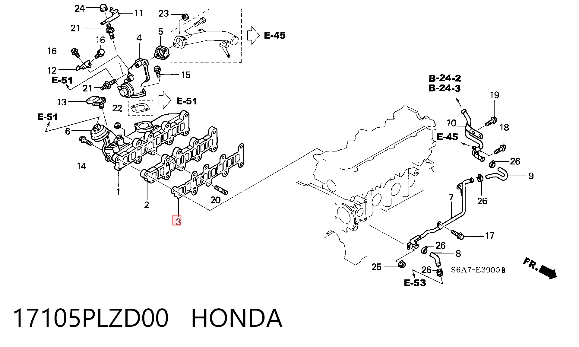 97240455 Peugeot/Citroen Прокладка впускного колектора