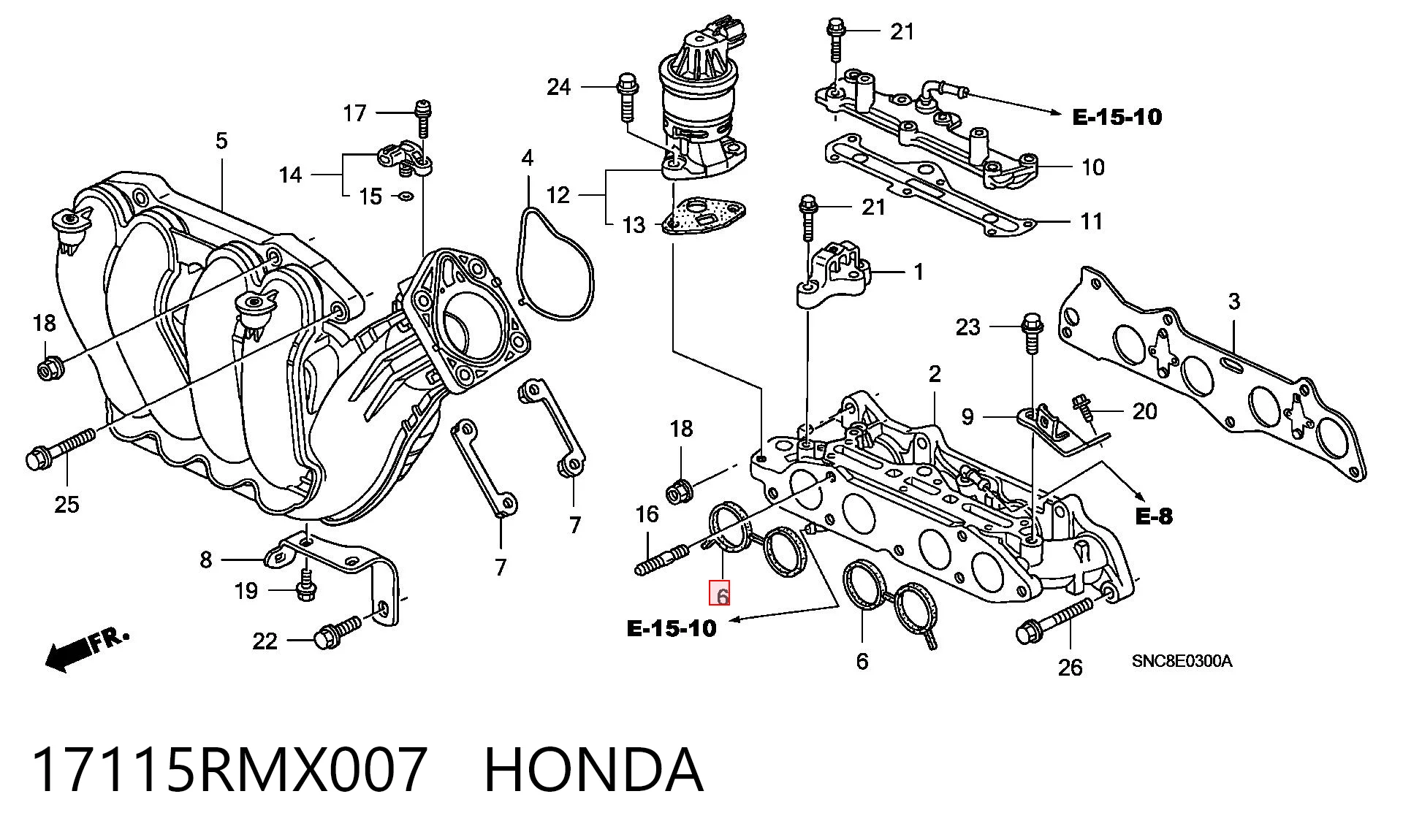 17115RMX007 Honda 