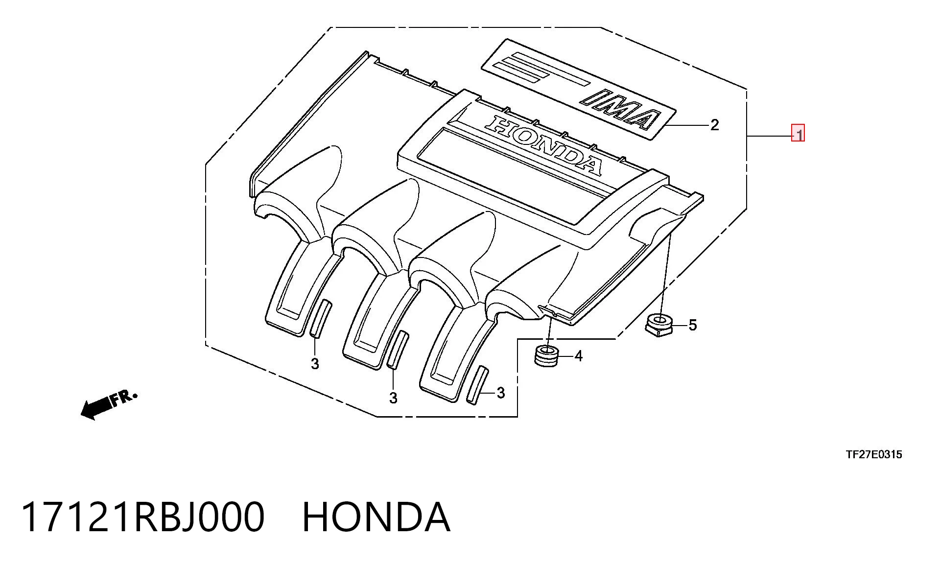 17121RBJ000 Honda 