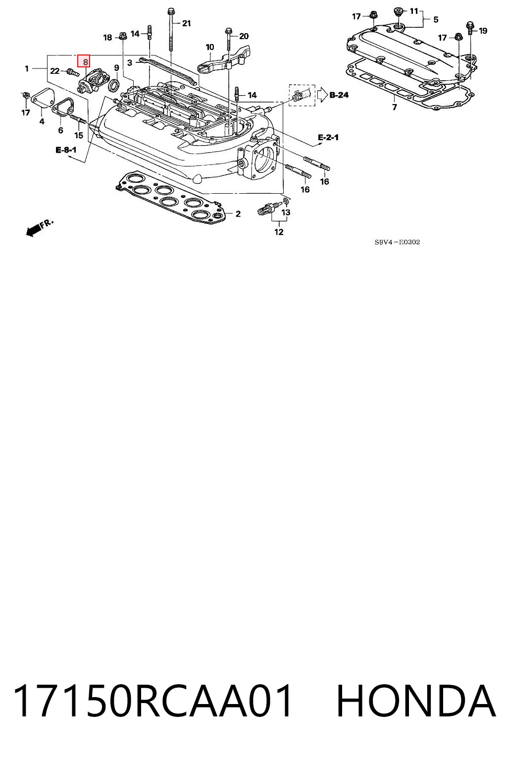 17150RCAA01 Honda 