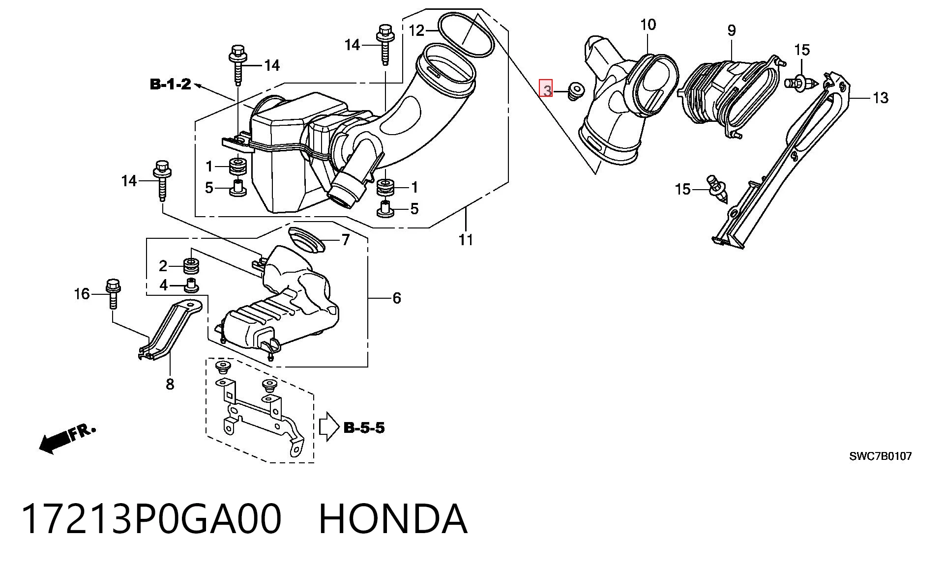 17213P0GA00 Honda 