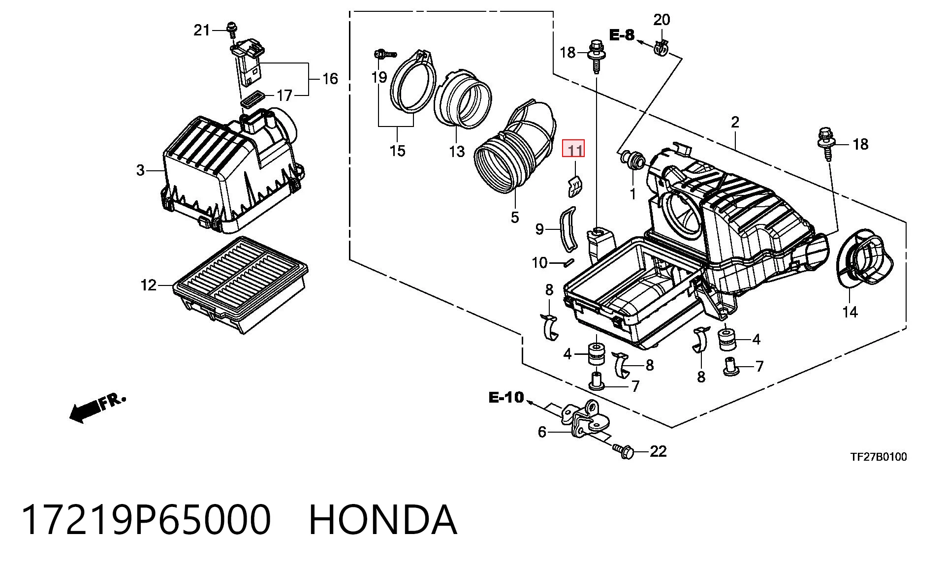 17219P65000 Honda 