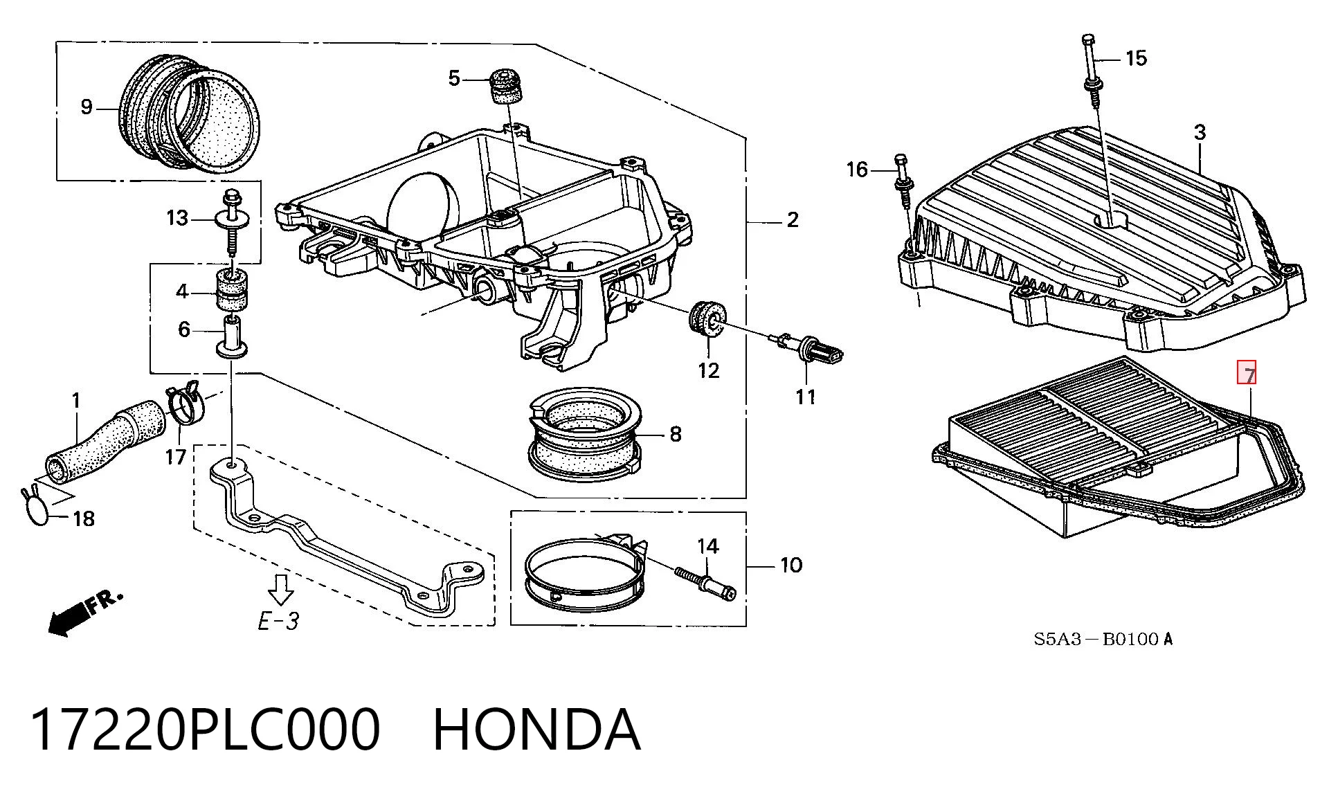 17220PLC000 Honda