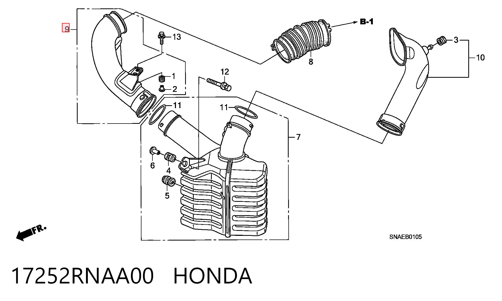 17252RNAA00 Honda 