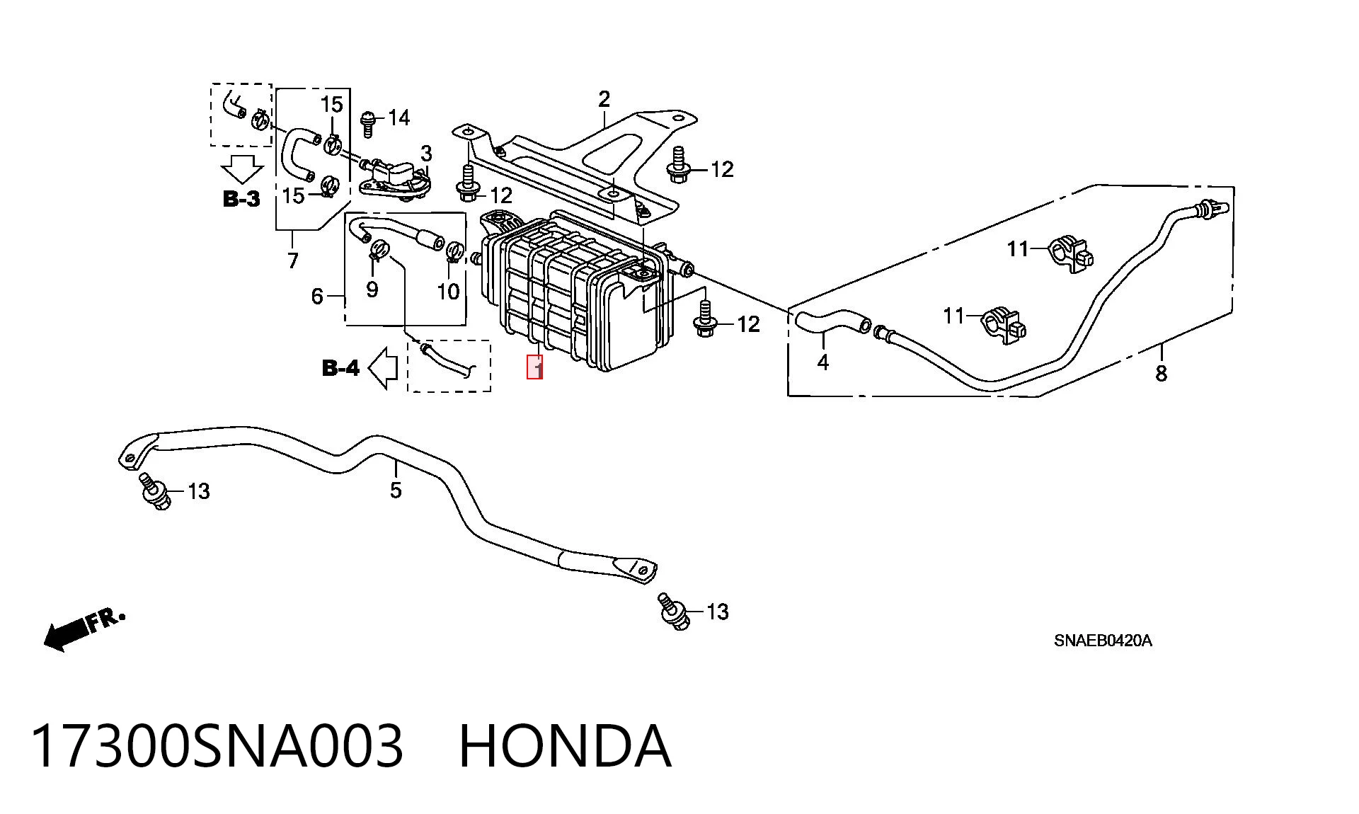 17300SNA003 Honda Абсорбер
