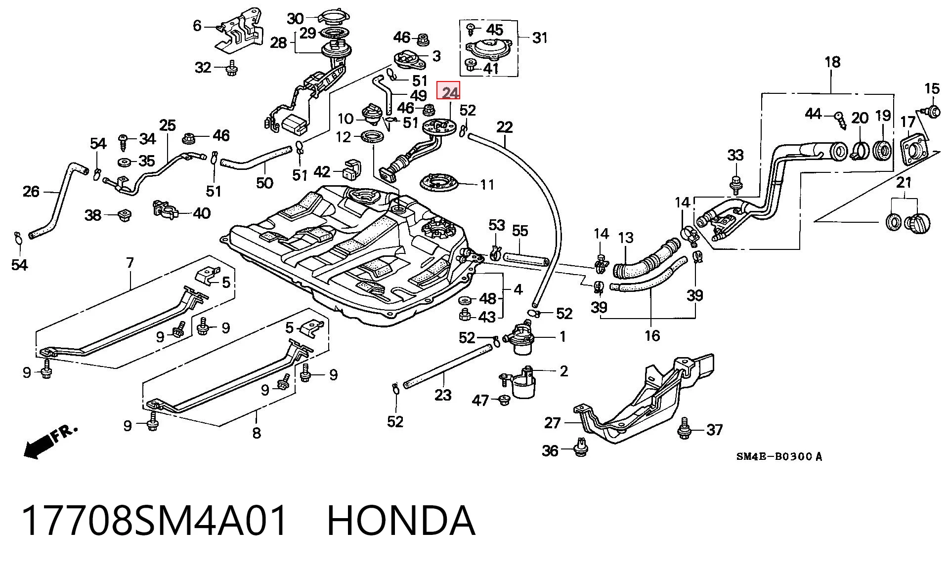 17708SM4A01 Honda 