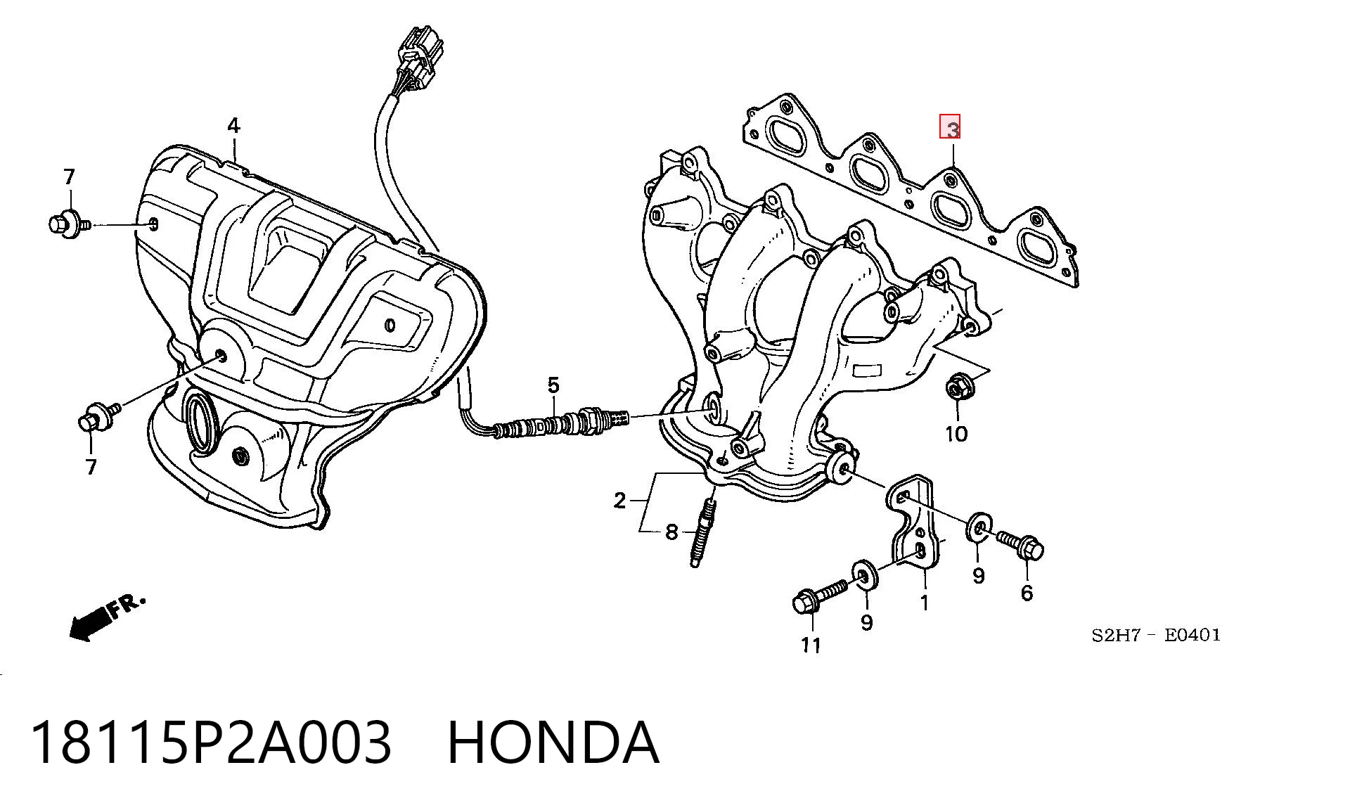17105P2A003 NIPPON MOTORS Прокладка випускного колектора