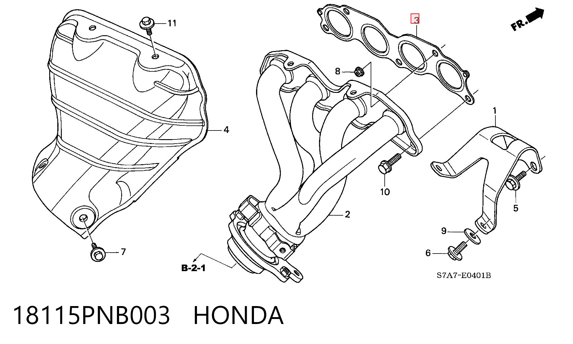 Прокладка випускного колектора NIPPON MOTORS 18115PRBA01 ціна, від 10.64 USD