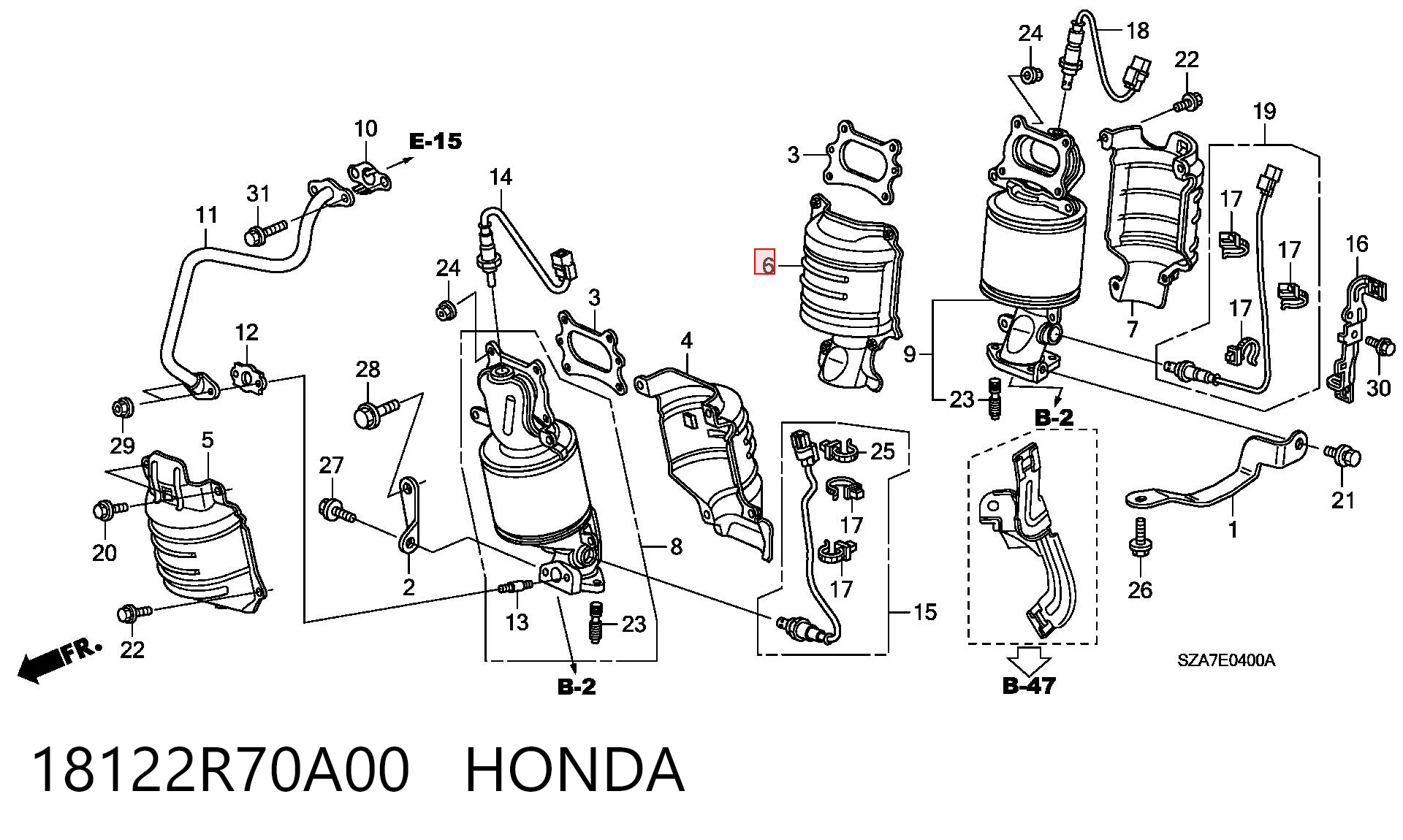 18122R70A00 Honda 