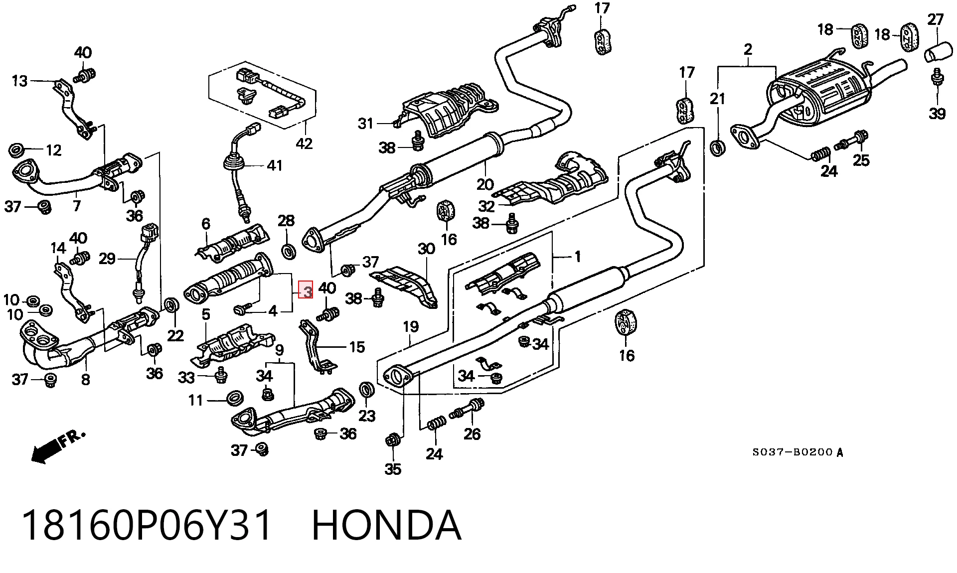 Каталітичний нейтралізатор відпрацьованих газів на Honda Civic VI EJ9, EK3/4