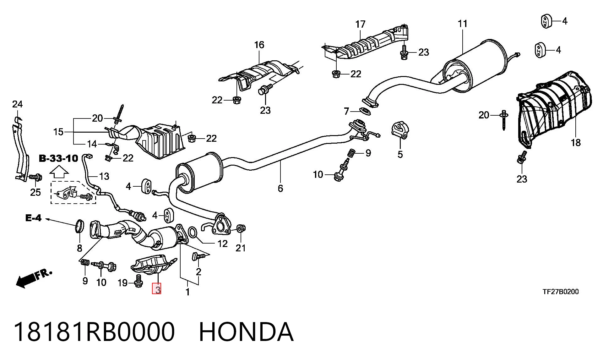 18181RB0000 Honda 