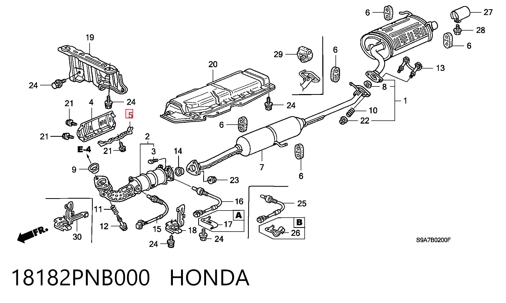 18182PNB000 Honda 