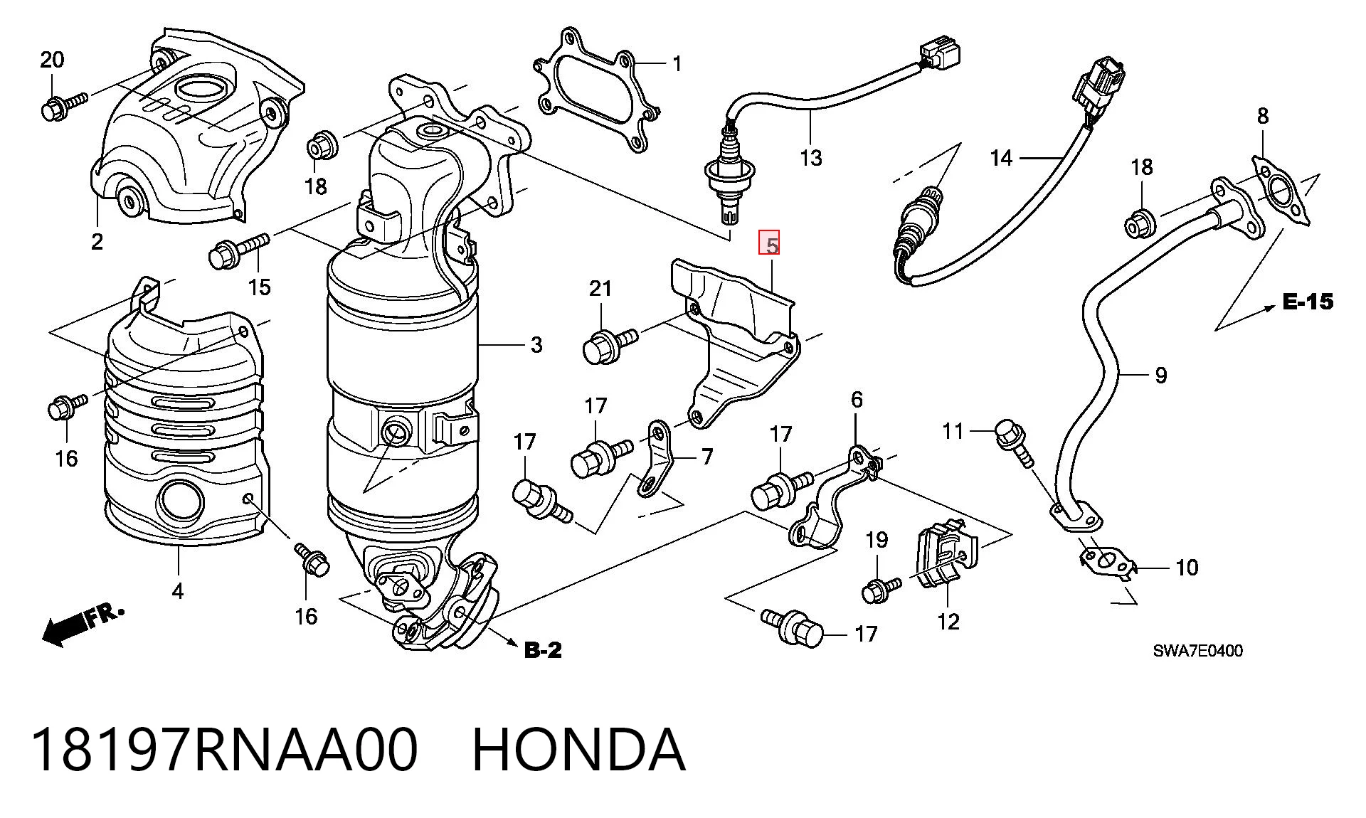 18197RNAA00 Honda 