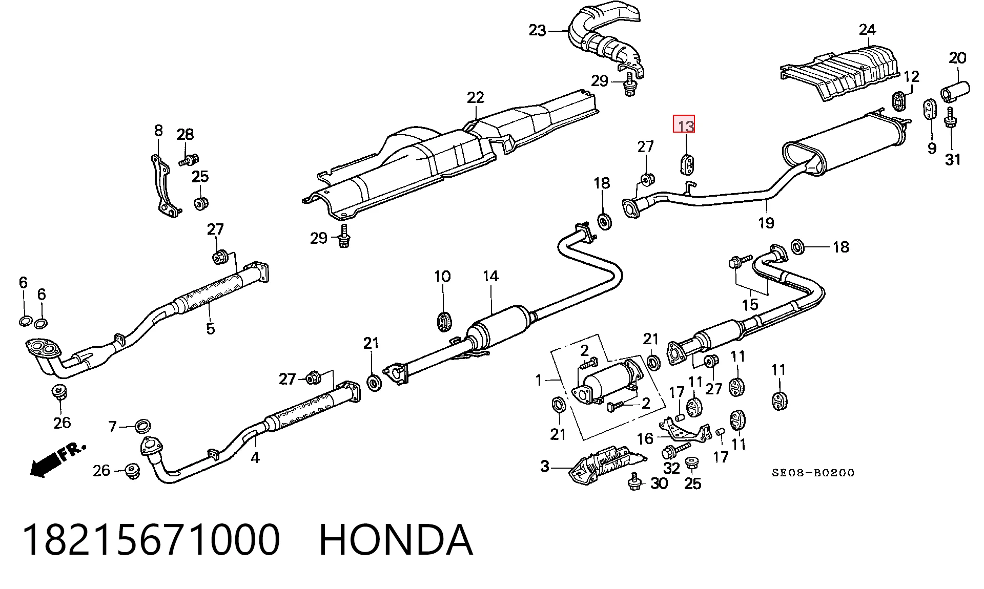 Подушка кріплення глушника Honda Accord VI седан (CG) (1998 - 2003) ціна, від 2.63 USD