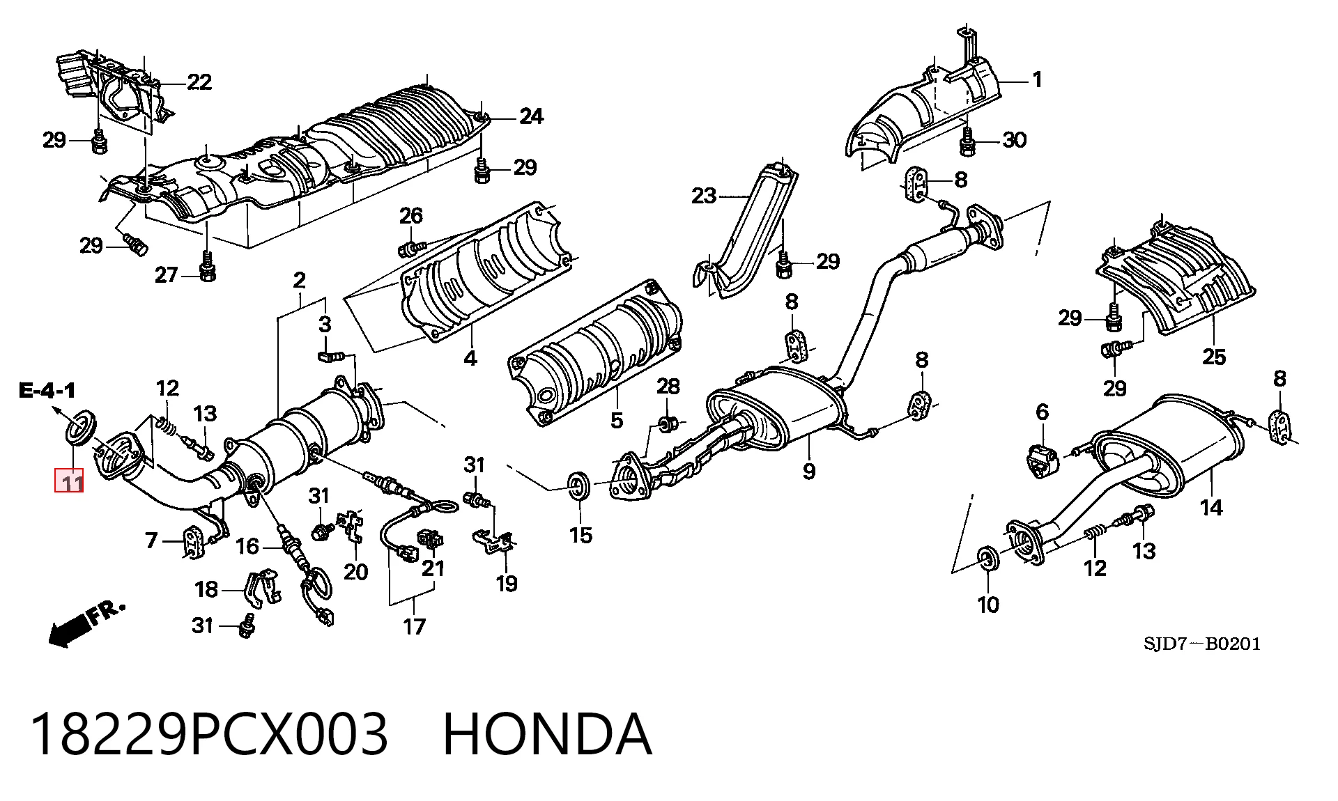 18229PCX003 Honda Прокладка штанів