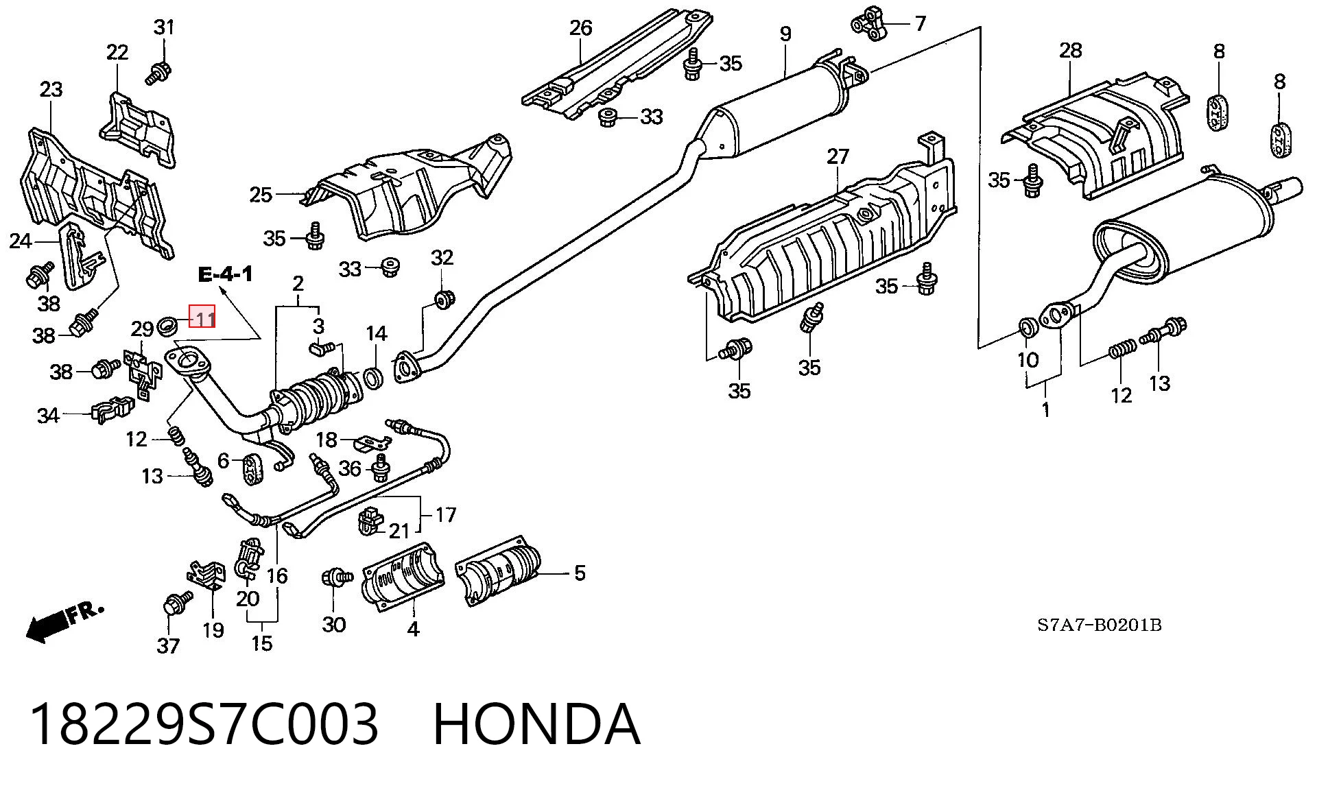 18229S7C003 Honda 