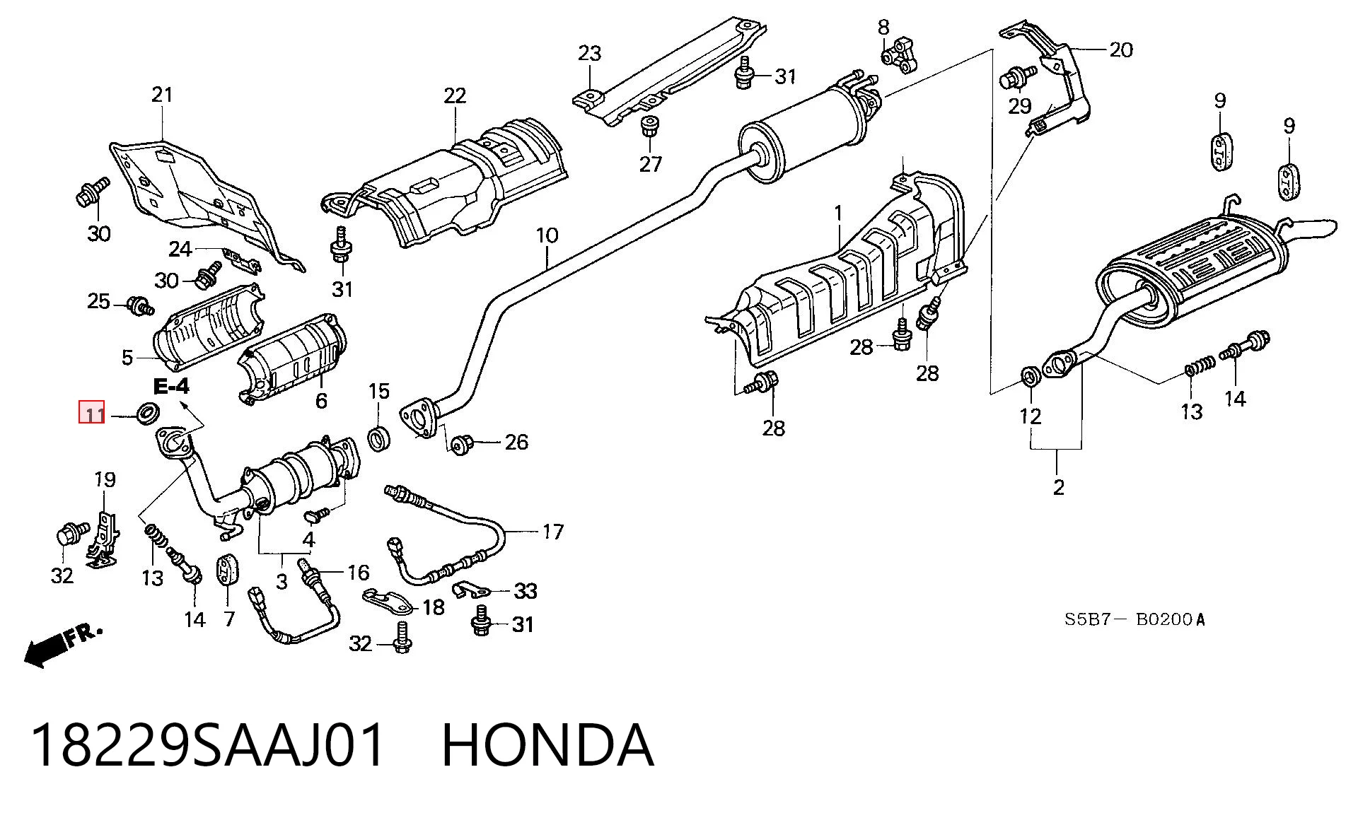 18229SAAJ01 Honda 