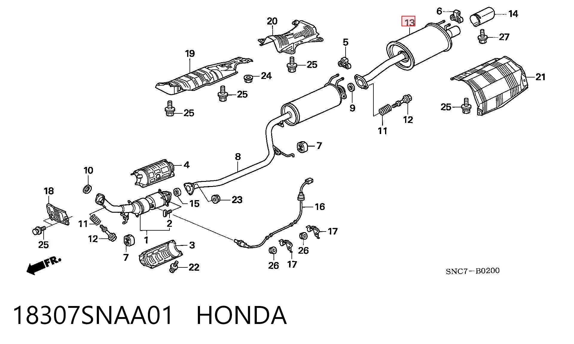 18307SNAA01 Honda 